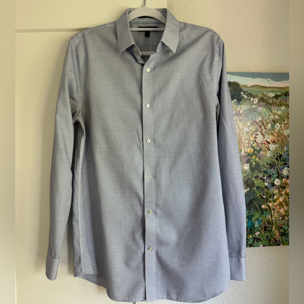 Banana Republic Blue Patterned Cotton Shirt